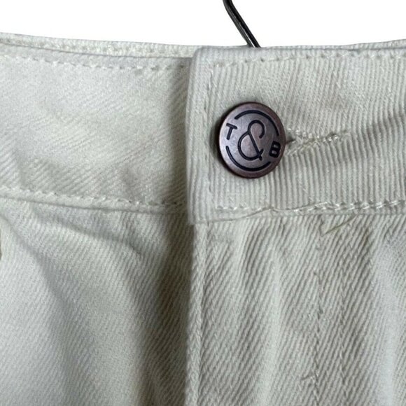NWT Treasure & Bond Size 30 Ivory Antique Cut Off Shorts High Rise Step Hem - Picture 4 of 7